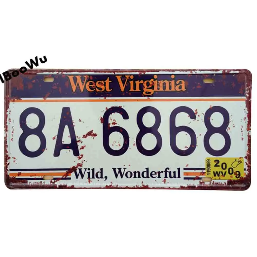 Металлический номерной знак США Техас Нью Йорк Калифорния декор для номерного