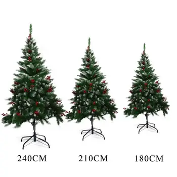 

Novelty New Year Christmas artificial Christmas tree fir pine with red berries and cones with snow PVC 120/150 // 180 CM