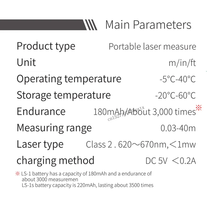 Xiaomi 40 м лазерный дальномер LS-1 лазерный дальномер высокоточное измерение портативное руководство на английском языке