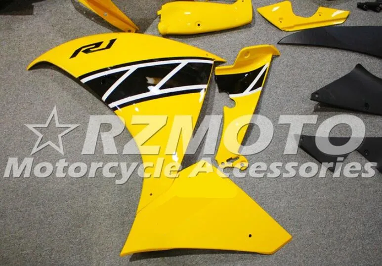 4 подарки ABS литья под давлением Обтекатели комплект подходит для YAMAHA YZF-R1 2013 12 13 14 R1 обтекатель набор на заказ желтый черный
