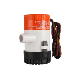 High Efficiency and Low Current Bilge Pump 12/24V DC 500GPH Water Pump Used In Boat Seaplane Motor Homes Houseboat
