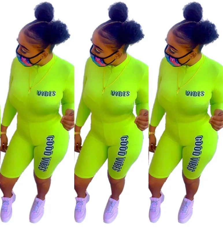 LEOSOXS women fashion playsuit full sleeve zipper fly reflective striped patchwork rompers2020 female elastic skinny bodysuits