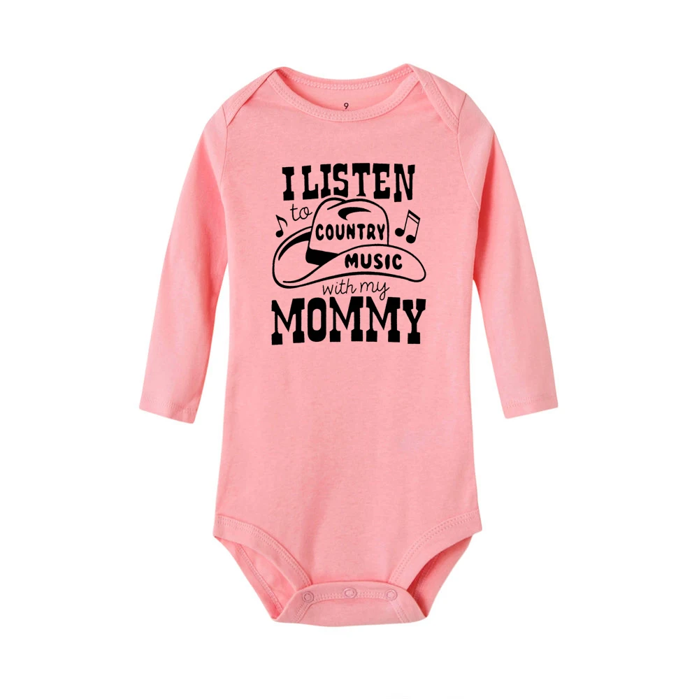 Одежда для новорожденных мальчиков и девочек с надписью «My Mommy»; комбинезон с длинными рукавами; осенняя одежда для малышей - Цвет: R498-LRPPK-