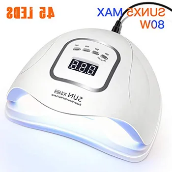 

SUNX5 MAX 80W Nail Dryer UV LED Nail Lamp LCD Display 45 LEDs Dryer Lamp for Curing Gel Polish Auto Sensing Nail Manicure Tool