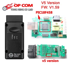 Melhor pic18f458 + ftdi chip op com v5 versão v1.59/v1.99 2014v firmware obd2 op-com scanner opcom para opel