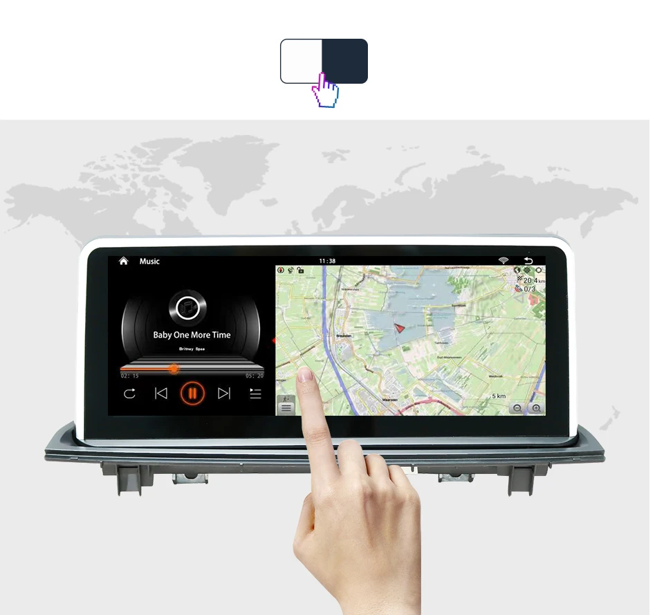 10.25" Quad-Core Android 8.1 2G+32G FOR CCC Car multimedia BMW X5 E70 X6 E71 2007 2008 2009 2010 2011 2012 2013 GPS Navigation