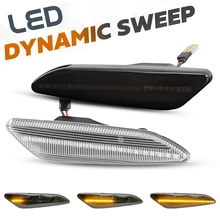 Feu de position latéral dynamique à LED, clignotant et flèche, pour Alfa Romeo 156 147 / Fiat Tipo / Lancia Delta 3 Ypsilon, 2 pièces