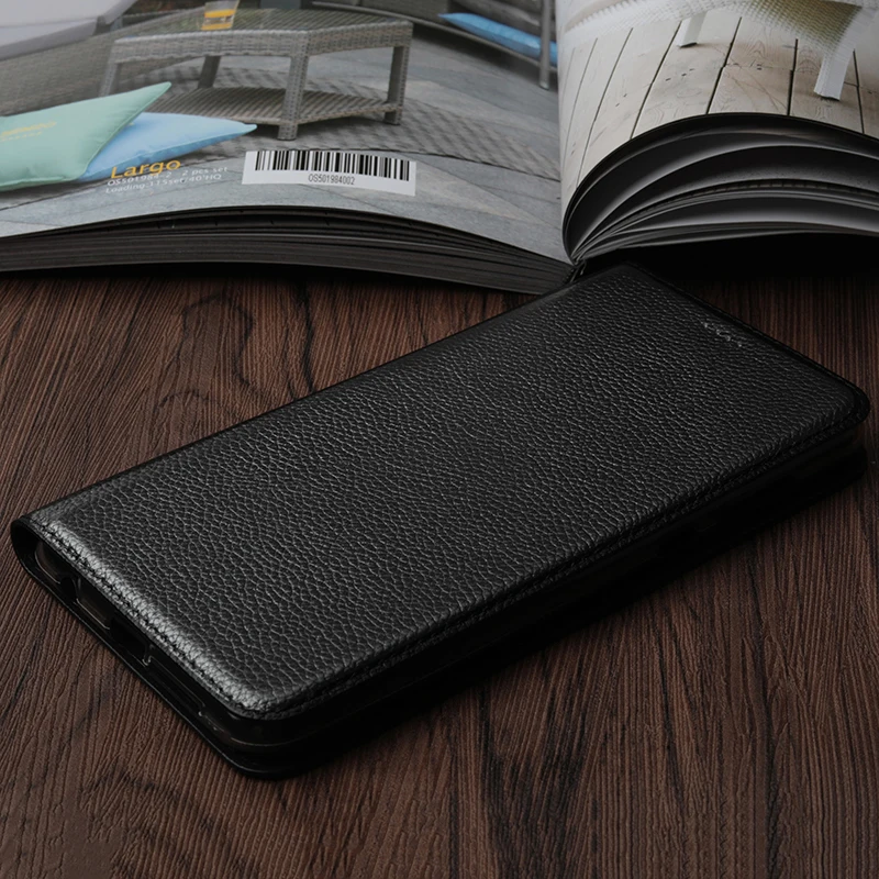 Черный Винтаж Лич из натуральной кожи кейс для LeEco Coolpad Cool 1, чехол для мобильного телефона в стиле ретро Флип Кожаный чехол Чехол - Цвет: Черный