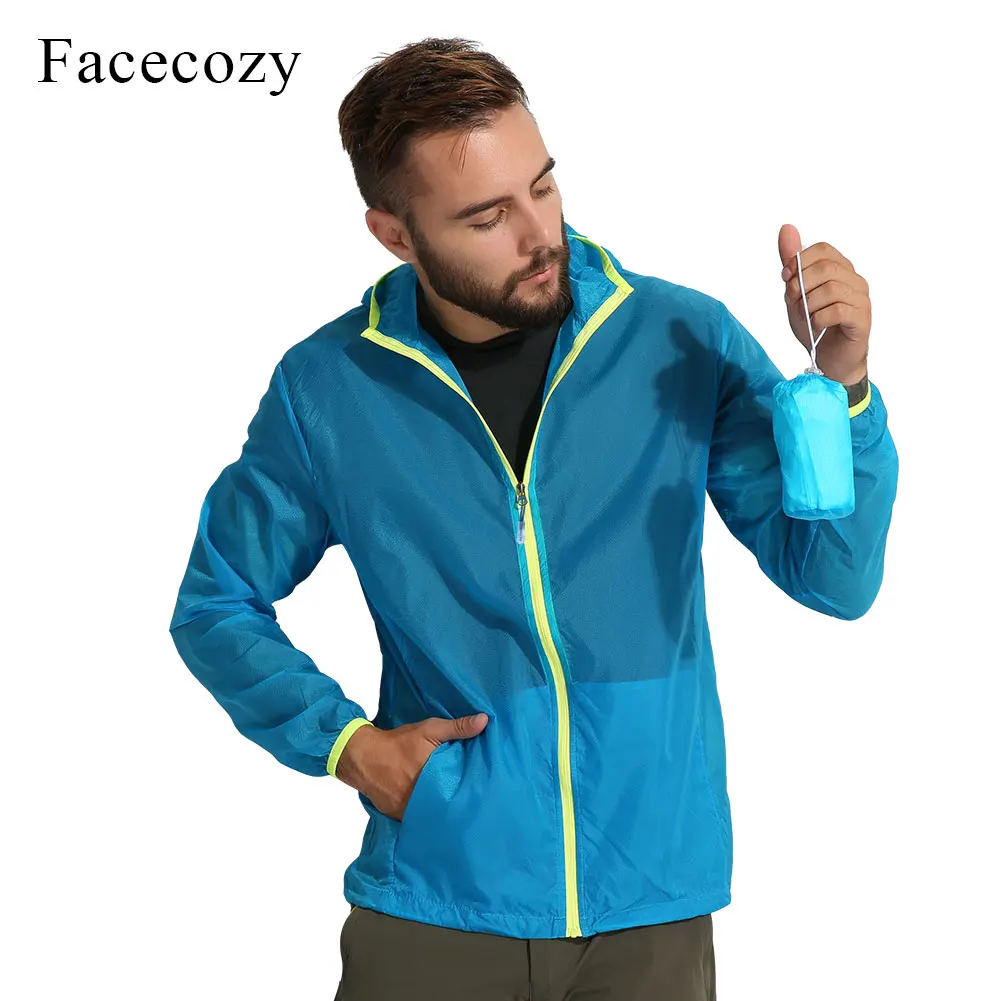 Мужская Солнцезащитная куртка Facecozy летняя Водонепроницаемая быстросохнущая