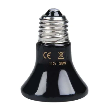 

New Mini Black Ceramic Heat Infrared Lamp Bulb (110V/25W)
