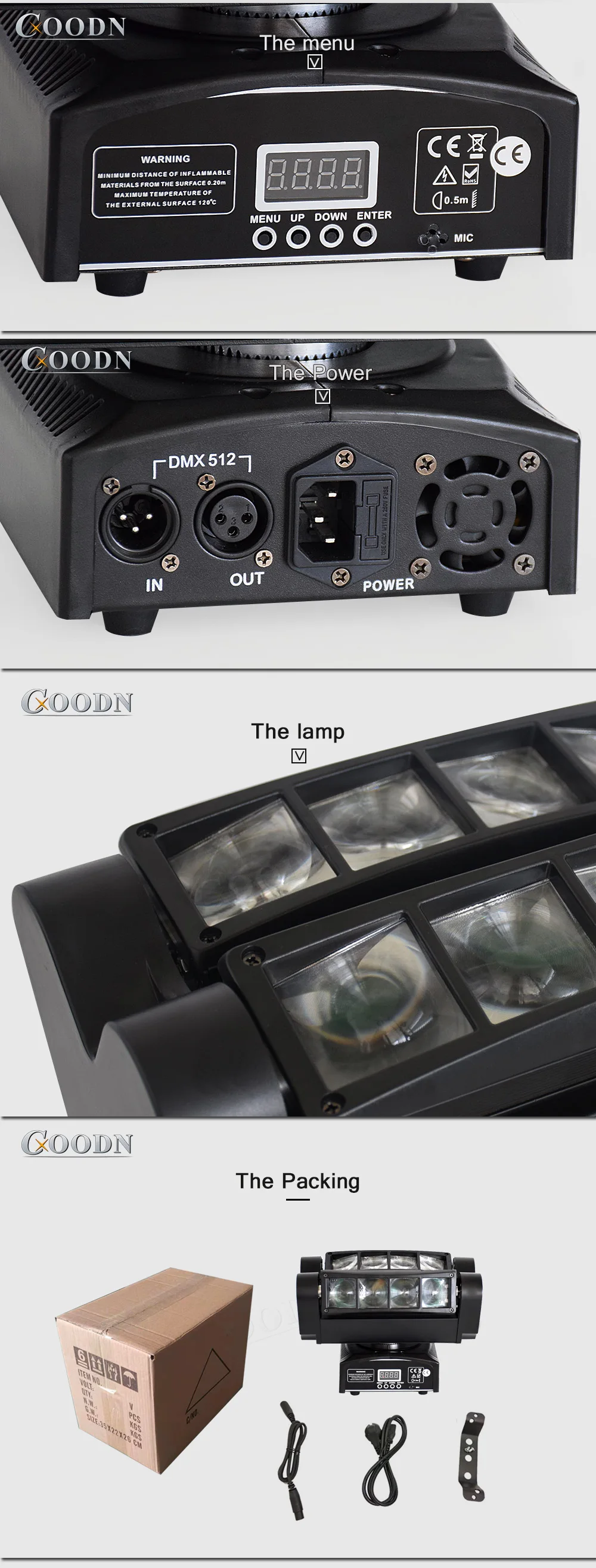 Светодиодный движущаяся головка 8X10 Вт мини-паук с RGBW DMX луч для Светодиодный Бар Диско световые эффекты для дискотек