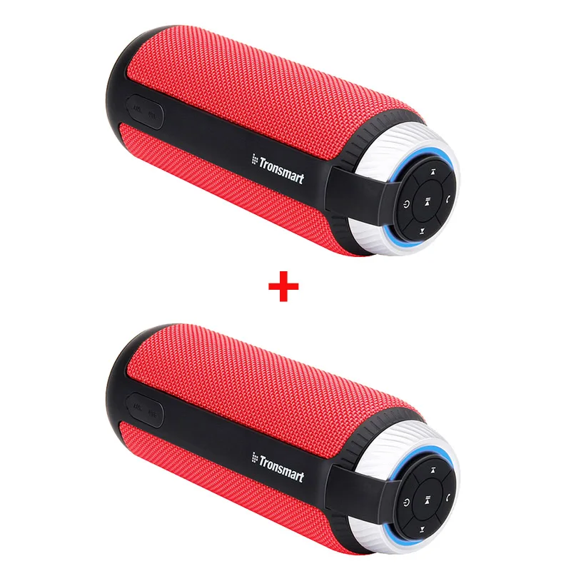 2 pcs red speaker Tronsmart Element T6 Bluetooth Колонка Портативная колонка s сабвуфер 25 Вт DSP 360 стерео звук глубокий бас для компьютера телефона - Color: 2 pcs red speaker