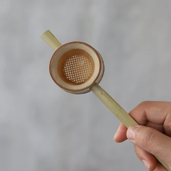

LUWU natural bamboo tea strainers hanmade bamboo tea accessories