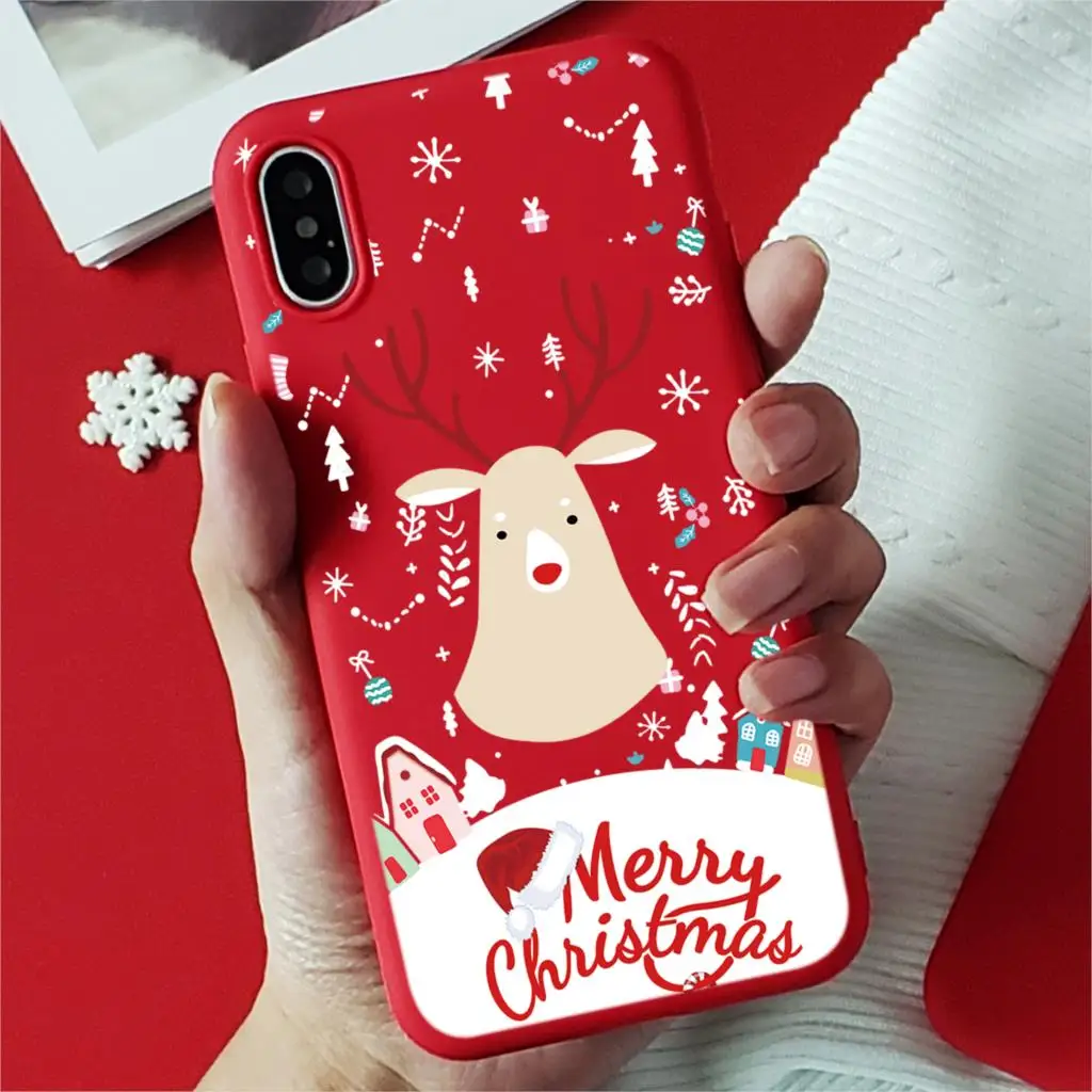 Новогодний роскошный чехол с 3D изображением Санта Клауса, рождественского оленя, белого медведя для iPhone 8, 7, 6, 6S Plus, X, XR, XS, 11 Pro, чехол из ТПУ с рождественским рисунком - Цвет: Kho-sd1ltzj