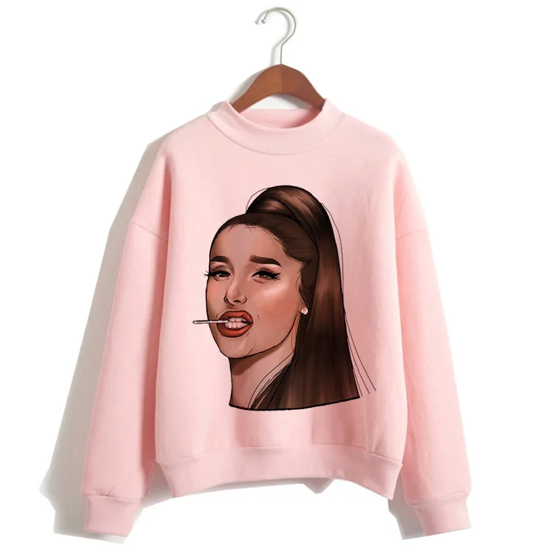 Ариана Толстовка "Гранде" 7 колец для женщин kawaii Graphic harajuku Толстовка спасибо следующий пуловер Женская одежда капюшон полиэстер