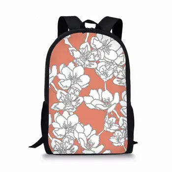 

Customized 3D flower print backpack boys and girls school bags famous brand children's school bags daily backpack Mochila