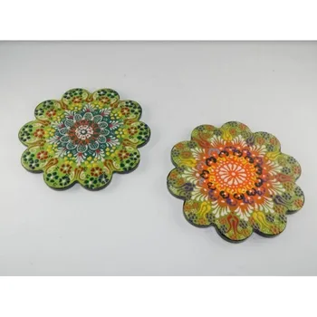 

Set of Two English Ceramic Coaster, Coffee Tile Service