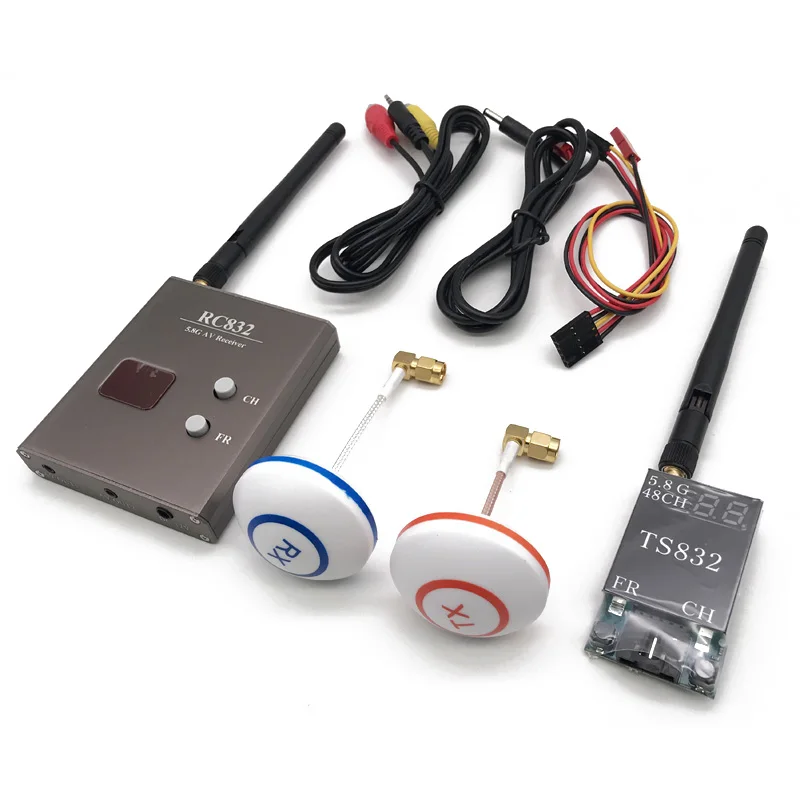 FPV 5,8G 600mW 48CH беспроводной av-передатчик приемник TS832+ RC832 Tx Rx набор/CCD 800TVL 2,1 мм FPV камера для RC FPV дронов - Цвет: RC832 and TS832