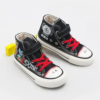 

High Top Girls Canvas Shoes Kids Casual Sneakers 2020 Unisex Classic Student Lace Up Sports Shoes For Boys New Toddler Shoes