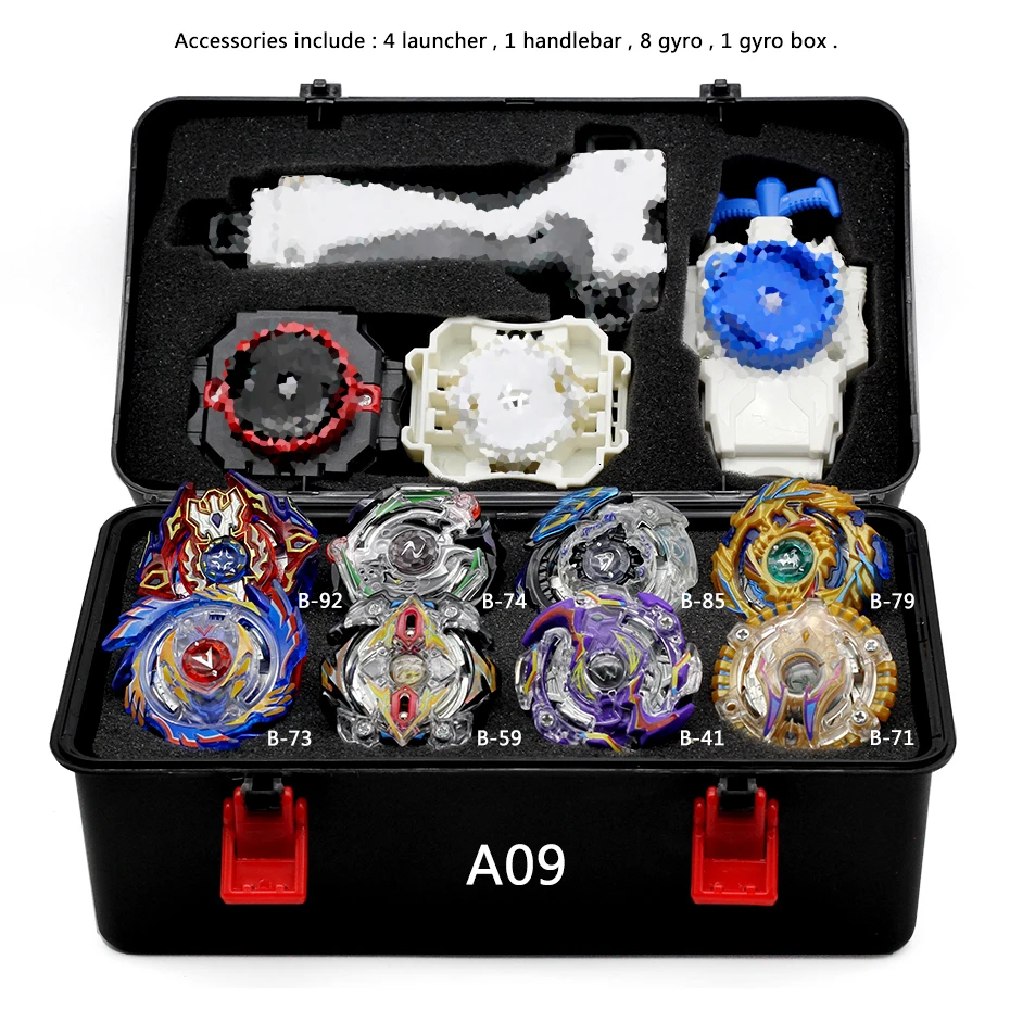 Beyblade Burst Toys B-127 Bables Bayblade Arena коробка для хранения пусковое устройство тупи Металл Fusion Бог волчок Bey Blade лезвия игрушки - Цвет: A09