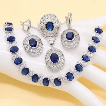 

Green Fashion Jewelry Set for Women Ring High Quality Beautiful Round Shape Cubic Zirconia Necklace Pendant Earrings