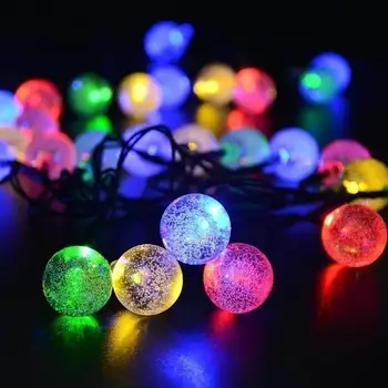 

Crystal Globe Ball Fairy String Light Yard Outdoor Romantic Crystal Ball Light Holiday Lantern Garden Durable Super Bright