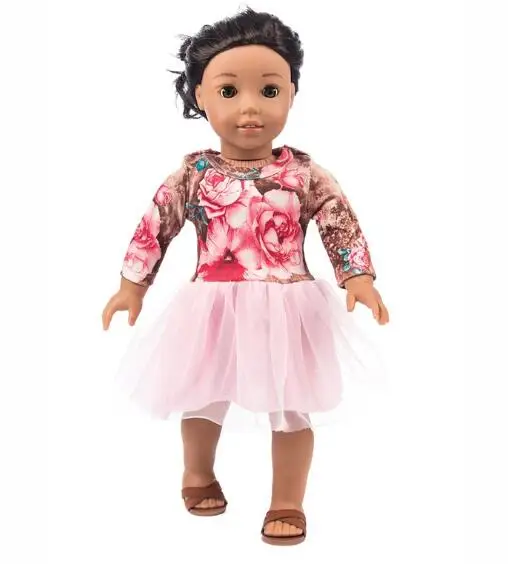 Модное платье одежда подходит с американским платье для девушки куклы 18 дюймовых кукол Одежда и аксессуары платья(обувь не входит в комплект - Цвет: 13