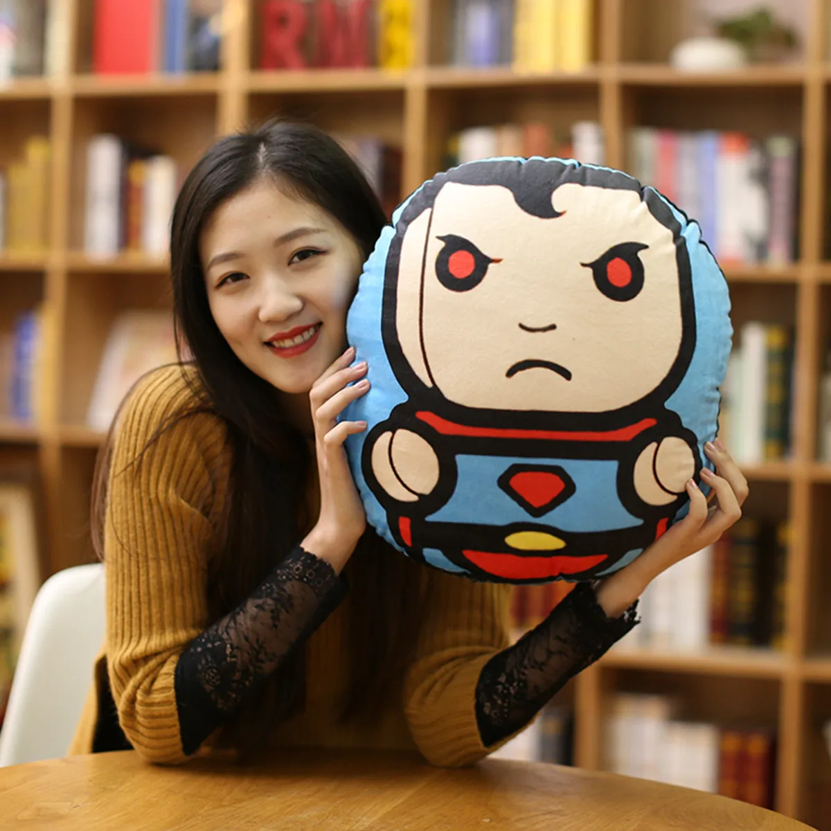 Marvel Мстители плюшевые подушки куклы Человек-паук Супермен Капитан Америка Железный человек Халк Бэтмен Тор мультфильм мягкая подушка - Цвет: superman