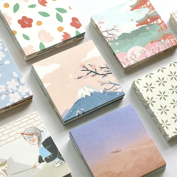 

120pcs Spring Flower Cloud Kawaii Memo Pad Japanese Stationery Notes Planner Portable Memo Paper Notepad School Office Supplies