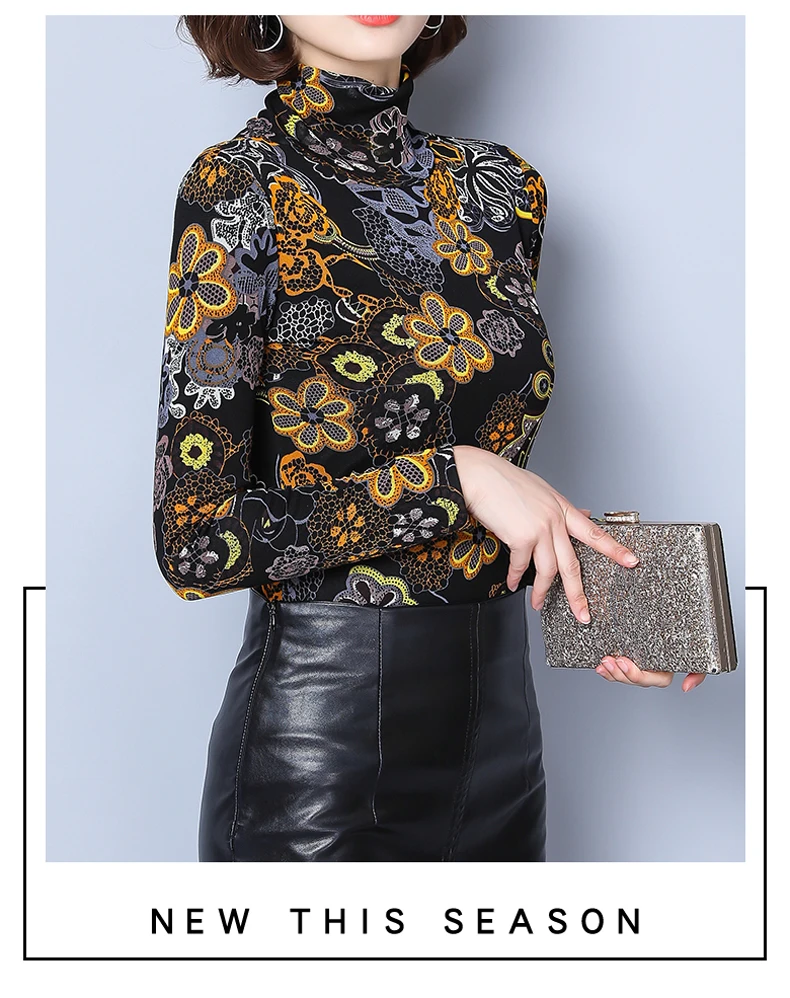 2021 Women Elegant Floral Shirt Spring Long Sleeve Fashion Fleece Blouses Streetwear Casual Shirts Plus Size Tops Blusas 3XL