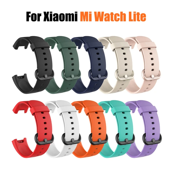 Correa de silicona para Xiaomi MI Watch LIte, pulsera de Color sólido, correas  para relojes inteligentes