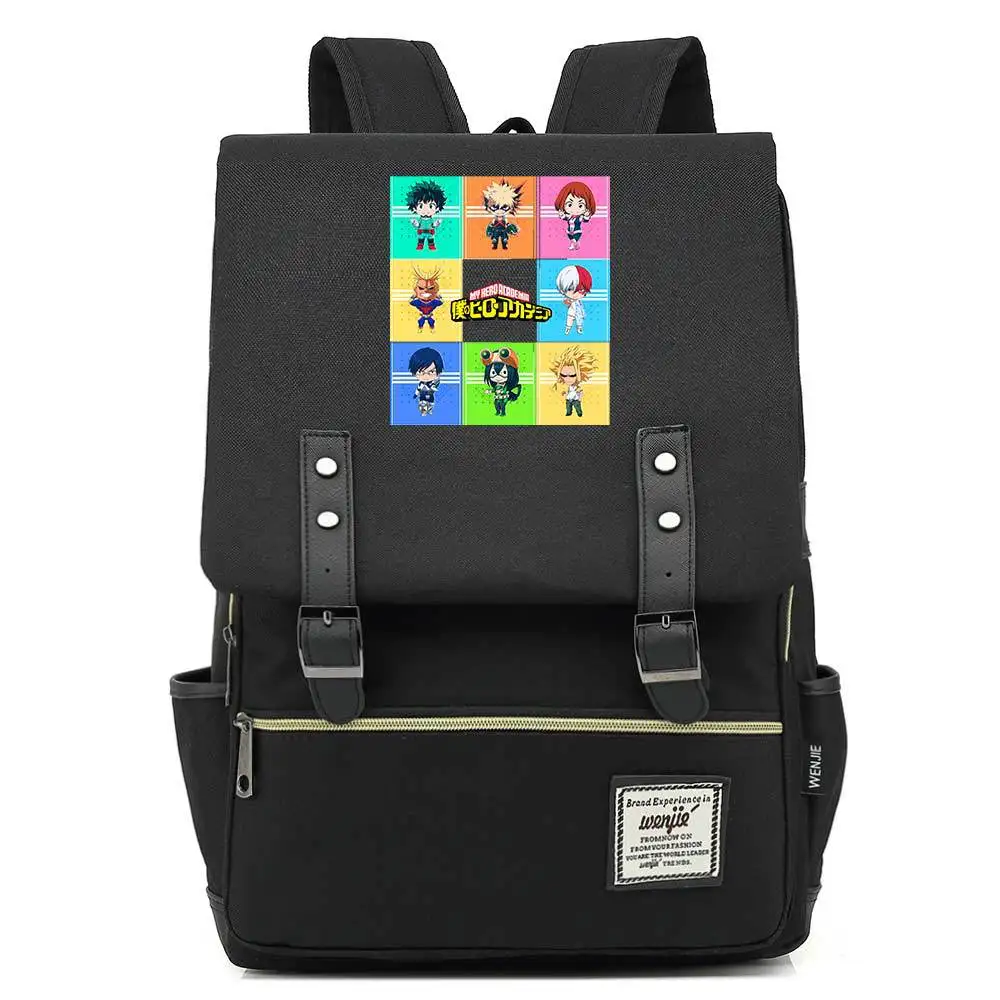 My Hero Academy элегантные брезентовые школьные рюкзаки Bookbag аниме женский милый рюкзак большой дорожный рюкзак мужской нейлоновый рюкзак для ноутбука