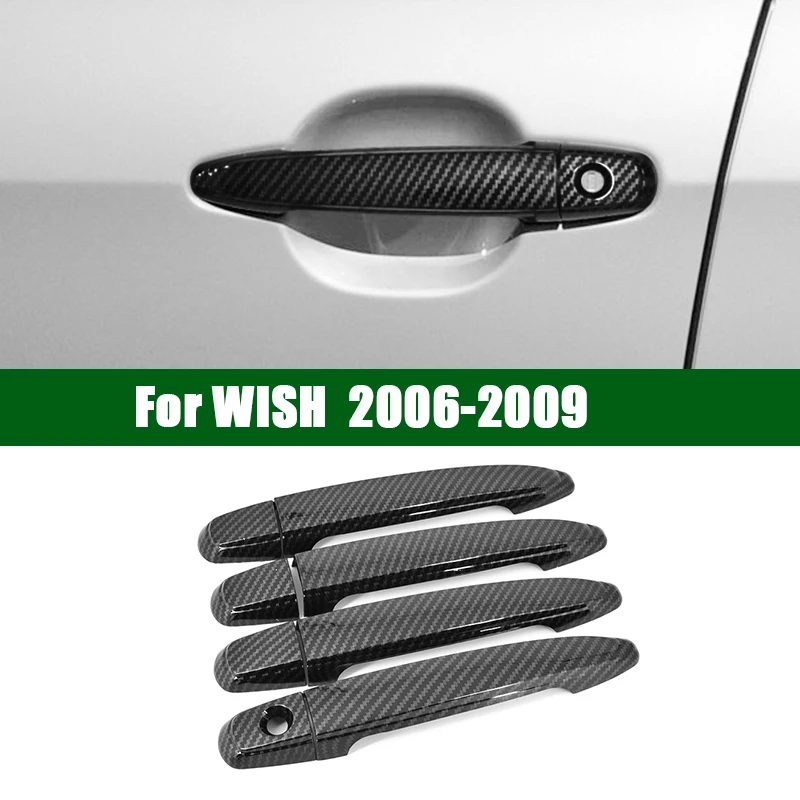 

Carbon Fiber Side Smart Door Handle Covers Trims For Toyota WISH 2006-2009 2007 2008
