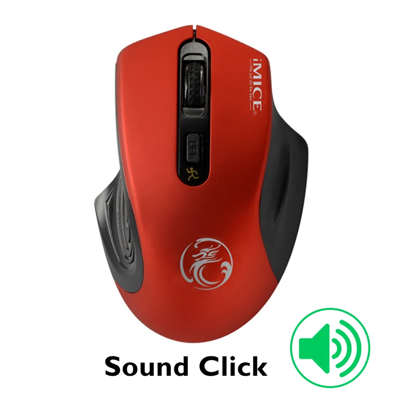 Red Sound Click USB Беспроводная мышь 2000 dpi регулируемая USB 2,0 приемник оптическая компьютерная мышь 2,4 ГГц эргономичные мыши для ноутбука ПК Бесшумная мышь - Цвет: Red Sound Click