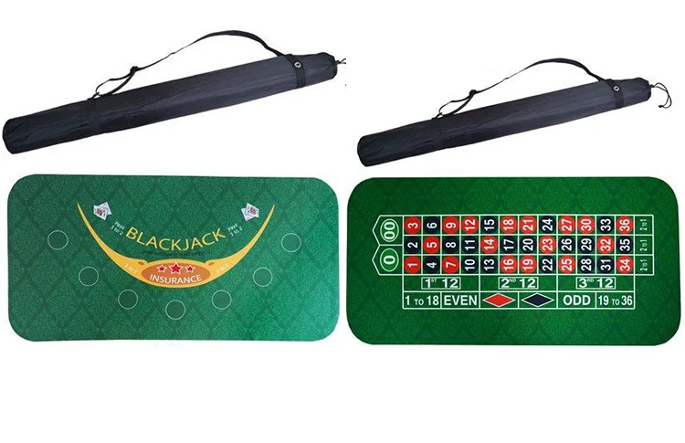 180*90 см замшевая резиновая квадратная зеленая рулетка черный Джек покер Настольный коврик для игры в покер ткань для доски с сумкой на плечо