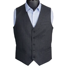 

Special Offer: Dark Grey Pure WOOL Men Suits Vest Custom Made Luxury 100% WOOL Business Tailored Vest For Men Bespoke Waistcoat