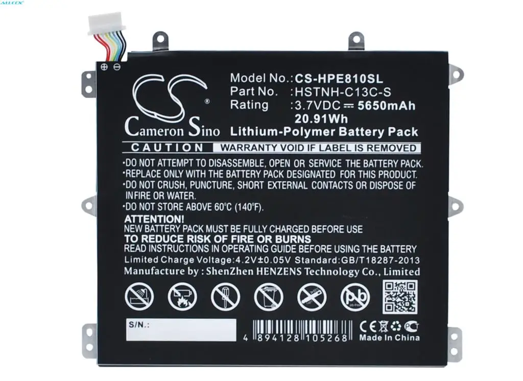 Cameron Sino аккумулятор 5650 мАч BY02 телефон для HP 7600US HSTNH C13C S Slate 8 Plus Pro|Батареи планшетов