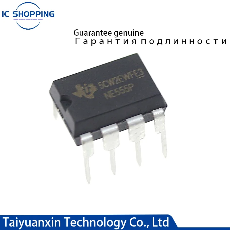 Оригинальный оригинальный аутентичный NE555P DIP-8 Новый NE555 Высокоточный таймер 10 ~ 20