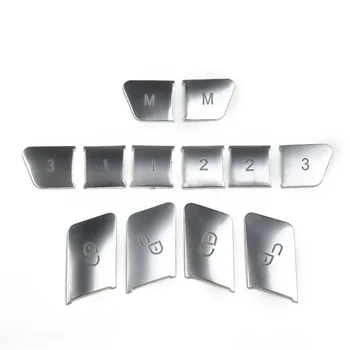 

Set Decoration Cover Trim Silver 12pcs Door Switch For Mercedes Benz W204 W212