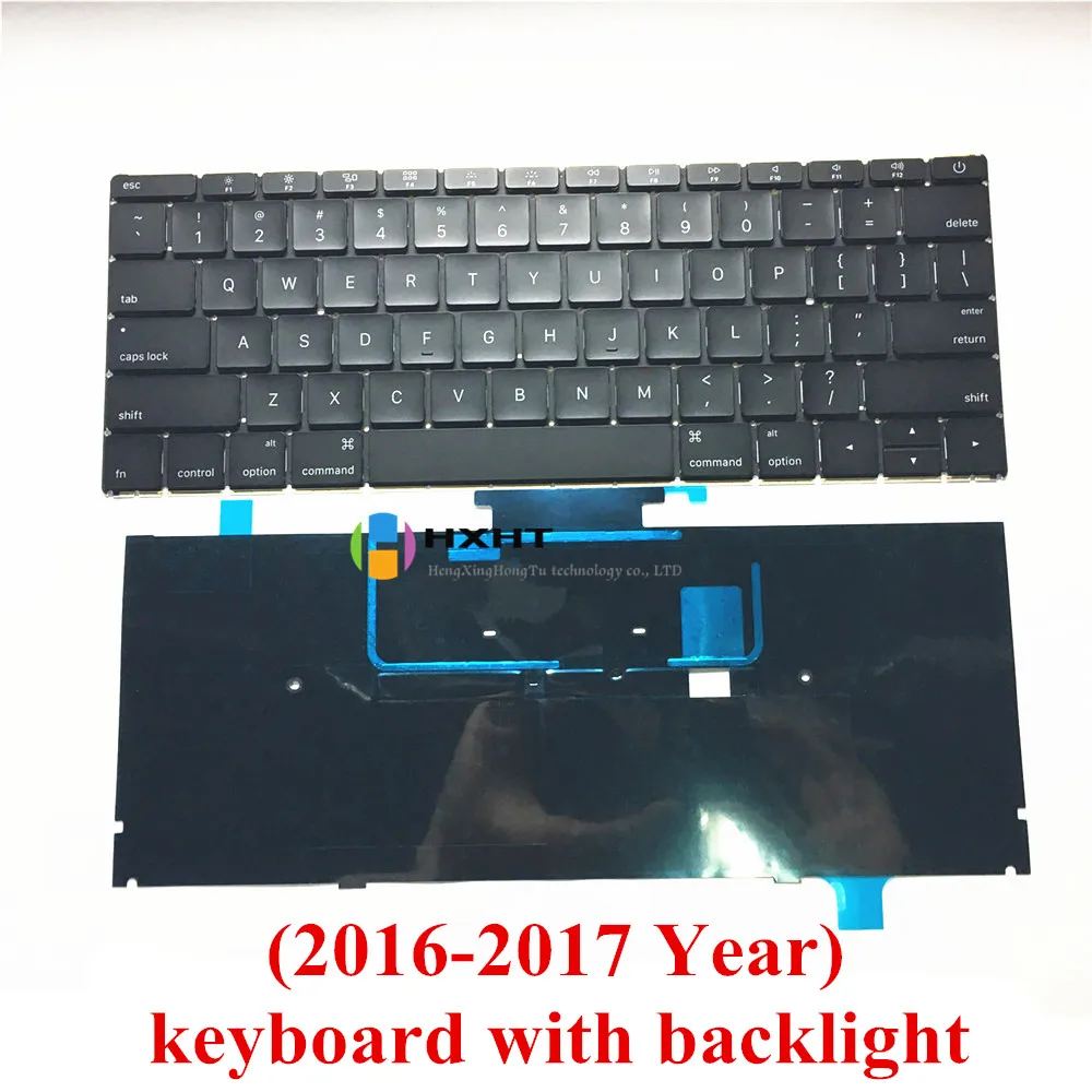 Для Macbook Pro retina 1" A1534 US клавиатура США раскладка клавиатуры с подсветкой EMC 2746 EMC 2991 EMC 3099 2105 год - Цвет: KB wiht BL 2016 2017