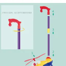 Детская музыкальная однополюсная ручная нажимная машина-самолет стиль для девочек и мальчиков обучающая тележка унисекс
