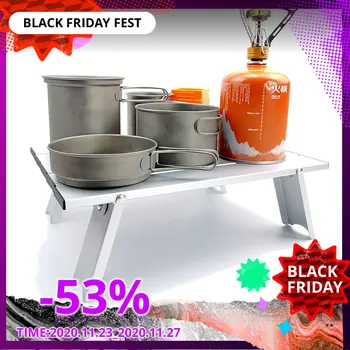 

Outdoor aluminum alloy table ultralight folding picnic table portable mini aluminum plate table mountaineering table