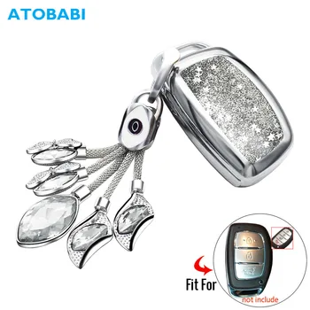 

TPU Car Key Case For Hyundai Elantra Tucson Mistra Verna Sonata IX25 IX35 Quicksand Smart Remote Fob Protect Cover Keychain Bag