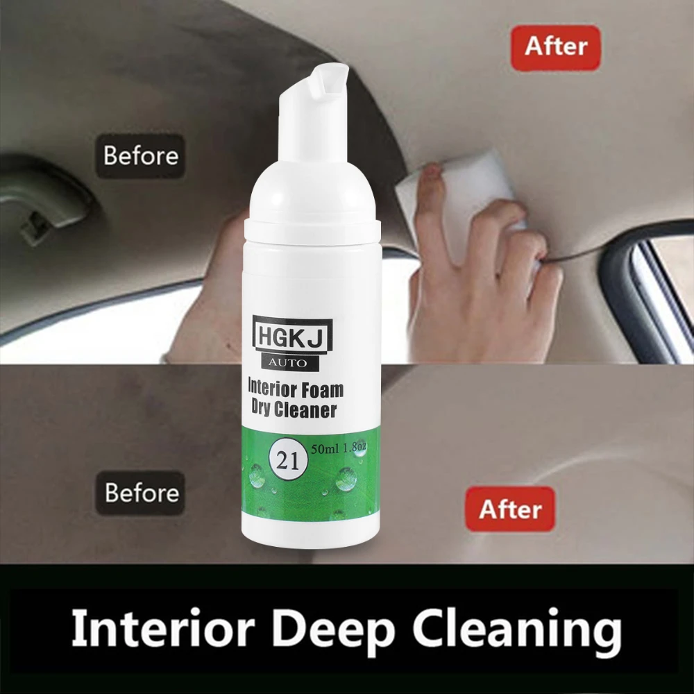 1PC 50ml Car Interior Cleaning Foam Dry Cleaner Panel Dashboard Home