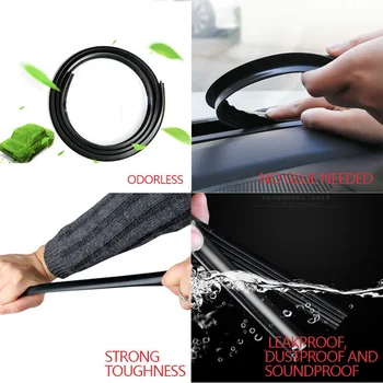 

1.6M 1pc Sealing strip Car Automobile Soundproof And Dustproof Strong Toughness