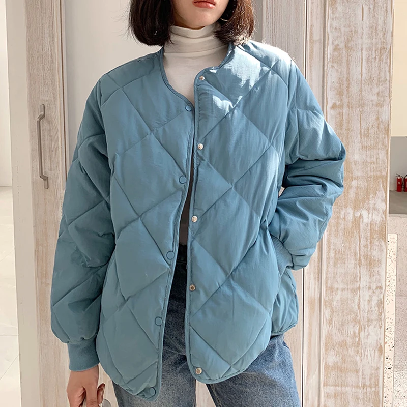 amazing  Winter Woman Coats 2019 Casual Loose Cotton-padded Coats Women Pocket Short Jackets Coat Thicken Ha