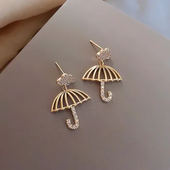 

2020 New Arrival Dominated contracted Crystal earrings fashion Korean metal Women temperament Drop earrings Jewelry