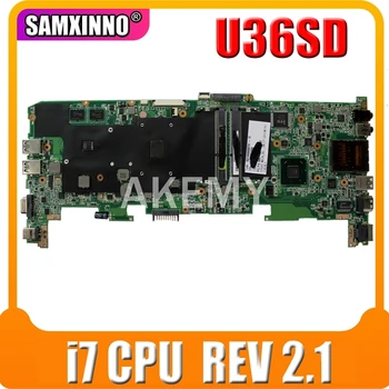 

Akemy U36SD Motherboard For ASUS U36S U36SG U44SG laptop motherboard REV 2.1 Mainboard DDR3 Tested OK W/ i7 CPU