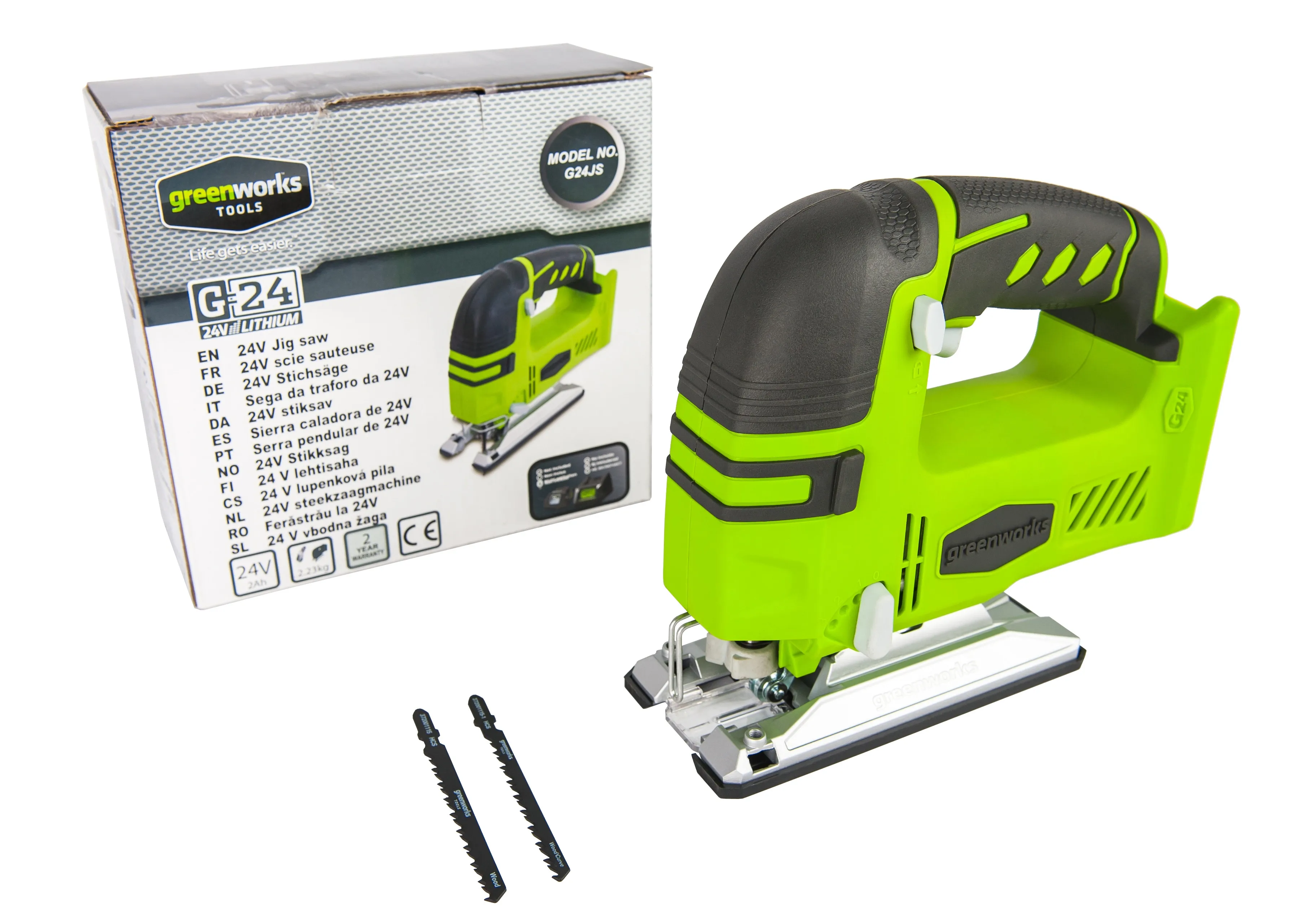 Лобзик аккумуляторный GreenWorks G24JS, 24V