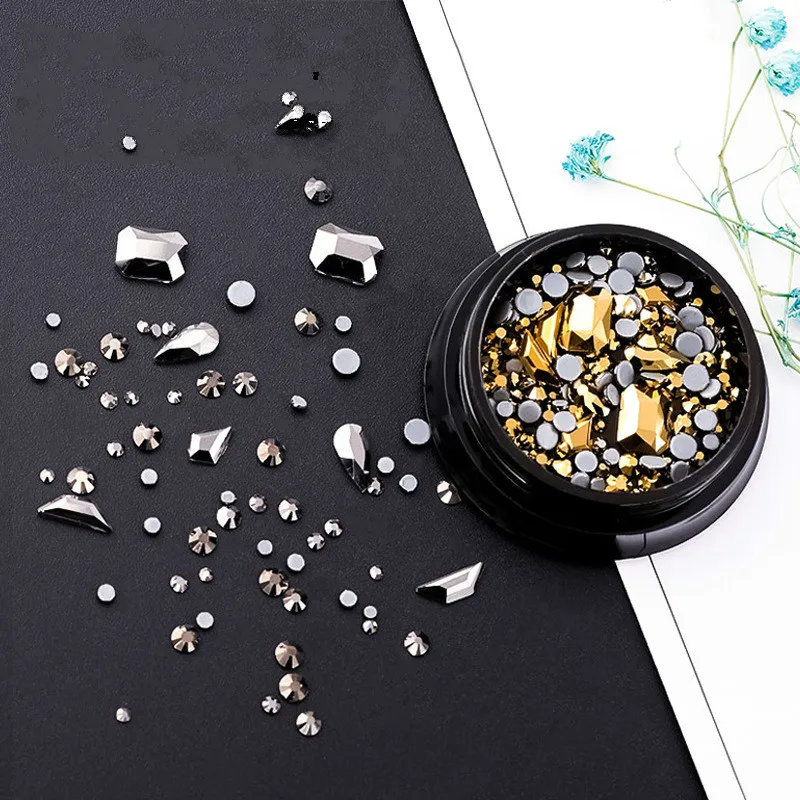 Украшение для ногтей mine black Hao Jinping bottom drill DIY Наклейка для ногтей дрель темная шкатулка для драгоценностей Смешанная
